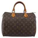 LOUIS VUITTON Monogram Speedy 30 Hand Bag M41526 LV Auth 201410-13