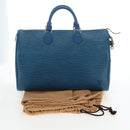 LOUIS VUITTON Epi Speedy 35 Hand Bag Toledo Blue M42995 LV Auth 201415V-12