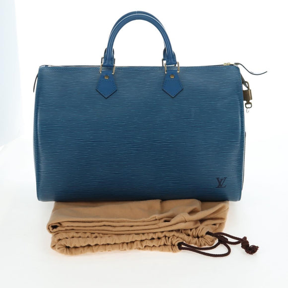LOUIS VUITTON Epi Speedy 35 Hand Bag Toledo Blue M42995 LV Auth 201415V