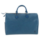 LOUIS VUITTON Epi Speedy 35 Hand Bag Toledo Blue M42995 LV Auth 201415V-2