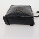 GUCCI Backpack Patent Black Silver Auth 201416-5