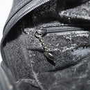 GUCCI Backpack Patent Black Silver Auth 201416-22
