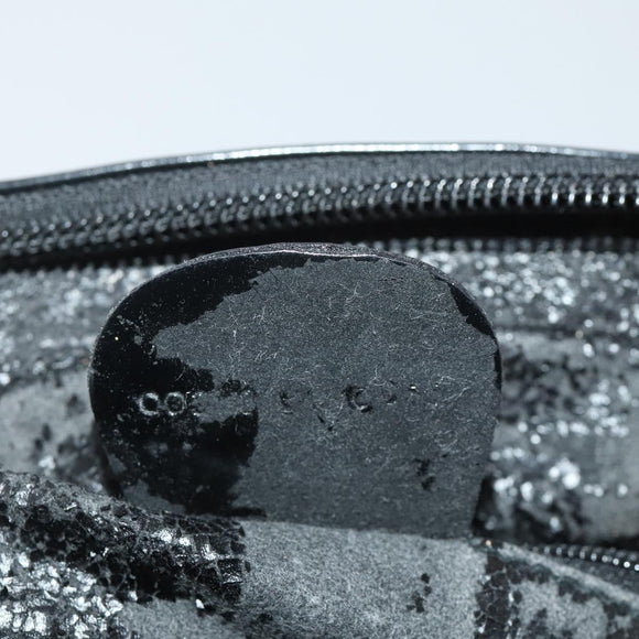 GUCCI Backpack Patent Black Silver Auth 201416