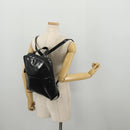 GUCCI Backpack Patent Black Silver Auth 201416-25