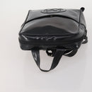 GUCCI Backpack Patent Black Silver Auth 201416-6