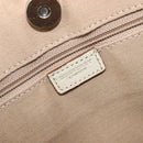 BURBERRY Nova Check Tote Bag Canvas Beige Silver Auth 201419A-16