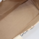 BURBERRY Nova Check Tote Bag Canvas Beige Silver Auth 201419A-17