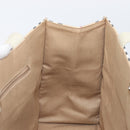 BURBERRY Nova Check Tote Bag Canvas Beige Silver Auth 201419A-18