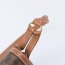 CELINE Macadam Shoulder Bag PVC Leather Brown Gold Tone Auth 201420-8