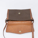 CELINE Macadam Shoulder Bag PVC Leather Brown Gold Tone Auth 201420-9