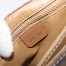 CELINE Macadam Shoulder Bag PVC Leather Brown Gold Tone Auth 201420-20