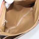 CELINE Macadam Shoulder Bag PVC Leather Brown Gold Tone Auth 201420-11
