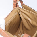 CELINE Macadam Shoulder Bag PVC Leather Brown Gold Tone Auth 201420-21