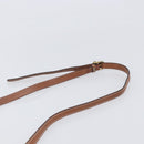 CELINE Macadam Shoulder Bag PVC Leather Brown Gold Tone Auth 201420-14