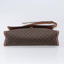 CELINE Macadam Shoulder Bag PVC Leather Brown Gold Tone Auth 201420-5