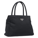 PRADA Hand Bag Nylon Black Auth 201421-1