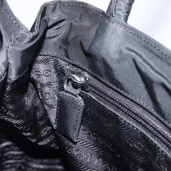 PRADA Hand Bag Nylon Black Auth 201421