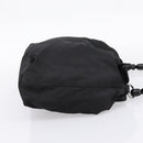 Christian Dior Maris Pearl Hand Bag Nylon Black Silver Auth 201425-5