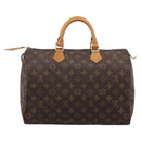 LOUIS VUITTON Monogram Speedy 35 Hand Bag M41524 LV Auth 201426-2
