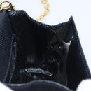 Salvatore Ferragamo Vala Chain Shoulder Bag Leather Navy Gold Tone Auth 201431-19