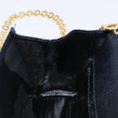 Salvatore Ferragamo Vala Chain Shoulder Bag Leather Navy Gold Tone Auth 201431-20