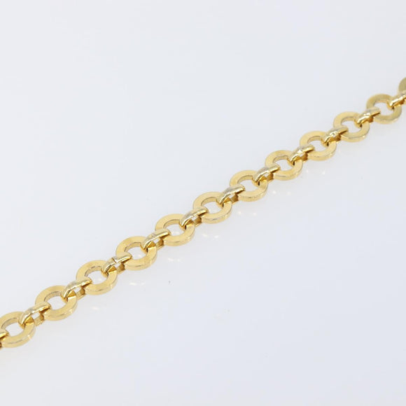 Salvatore Ferragamo Vala Chain Shoulder Bag Leather Navy Gold Tone Auth 201431