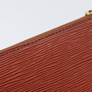 LOUIS VUITTON Epi Pochette Accessoires Pouch Brown M52983 LV Auth 201432-8