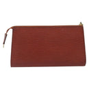 LOUIS VUITTON Epi Pochette Accessoires Pouch Brown M52983 LV Auth 201432-2