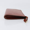 LOUIS VUITTON Epi Pochette Accessoires Pouch Brown M52983 LV Auth 201432-3