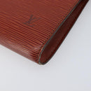LOUIS VUITTON Epi Pochette Accessoires Pouch Brown M52983 LV Auth 201432-7