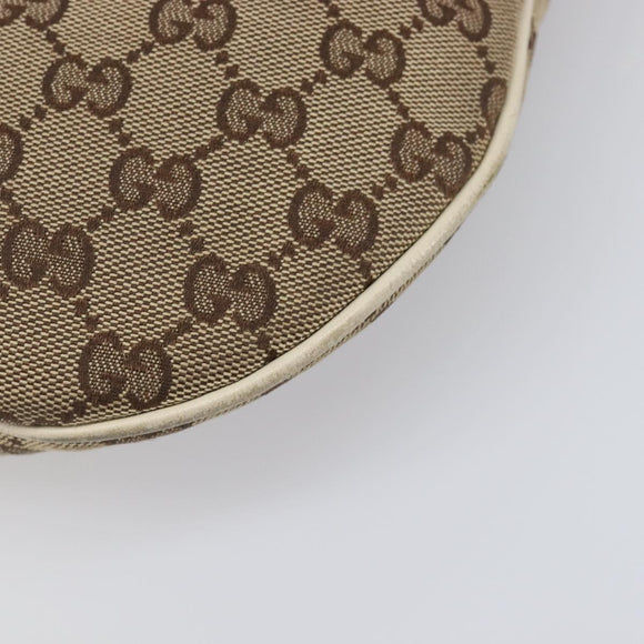 GUCCI GG Canvas Shoulder Bag Beige Gold Tone 169998 Auth 201433