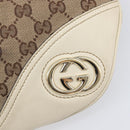 GUCCI GG Canvas Shoulder Bag Beige Gold Tone 169998 Auth 201433-17