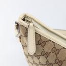 GUCCI GG Canvas Shoulder Bag Beige Gold Tone 169998 Auth 201433-18