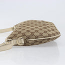 GUCCI GG Canvas Shoulder Bag Beige Gold Tone 169998 Auth 201433-6