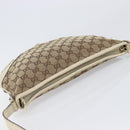 GUCCI GG Canvas Shoulder Bag Beige Gold Tone 169998 Auth 201433-7