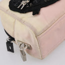 PRADA Hand Bag Nylon Pink Black Auth 201438-15