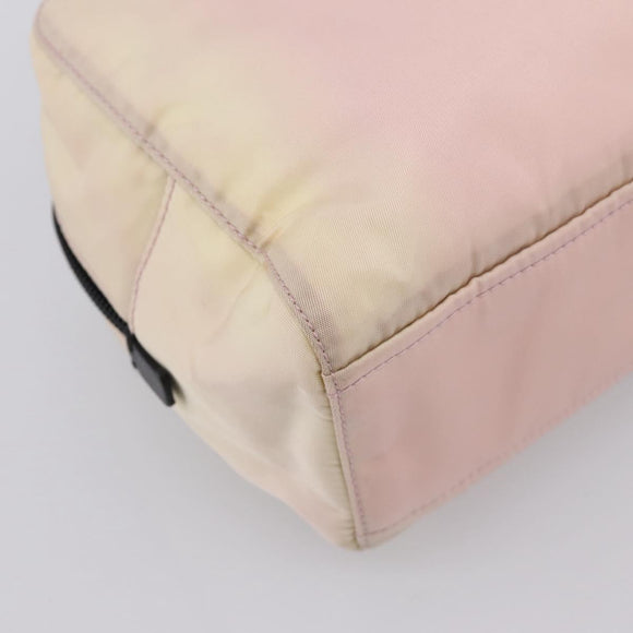 PRADA Hand Bag Nylon Pink Black Auth 201438