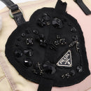PRADA Hand Bag Nylon Pink Black Auth 201438-21