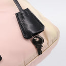 PRADA Hand Bag Nylon Pink Black Auth 201438-10