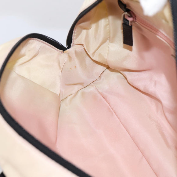 PRADA Hand Bag Nylon Pink Black Auth 201438