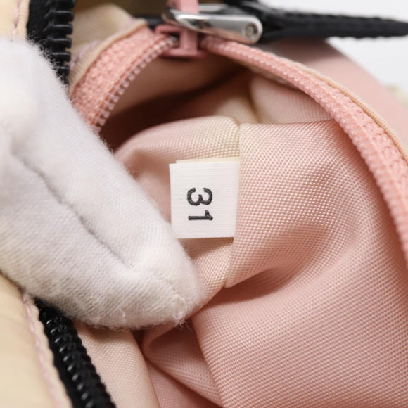 PRADA Hand Bag Nylon Pink Black Auth 201438