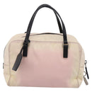 PRADA Hand Bag Nylon Pink Black Auth 201438-2