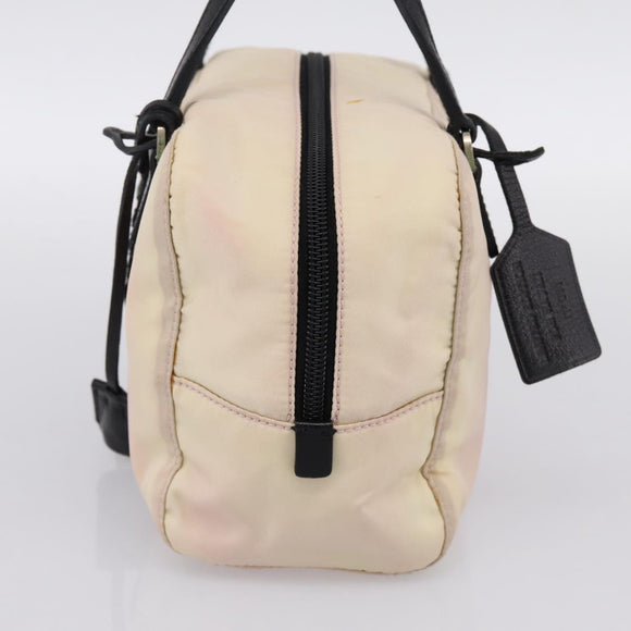 PRADA Hand Bag Nylon Pink Black Auth 201438