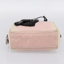 PRADA Hand Bag Nylon Pink Black Auth 201438-5