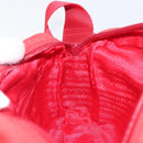 PRADA Shoulder Bag Nylon Red Silver Auth 201440-21