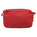 PRADA Shoulder Bag Nylon Red Silver Auth 201440-2