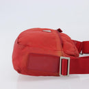 PRADA Shoulder Bag Nylon Red Silver Auth 201440-3