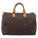 LOUIS VUITTON Monogram Speedy 35 Hand Bag M41524 LV Auth 201441-2