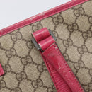 GUCCI GG Supreme Tote Bag PVC Beige Silver 114595 Auth 201444-10