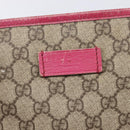 GUCCI GG Supreme Tote Bag PVC Beige Silver 114595 Auth 201444-20